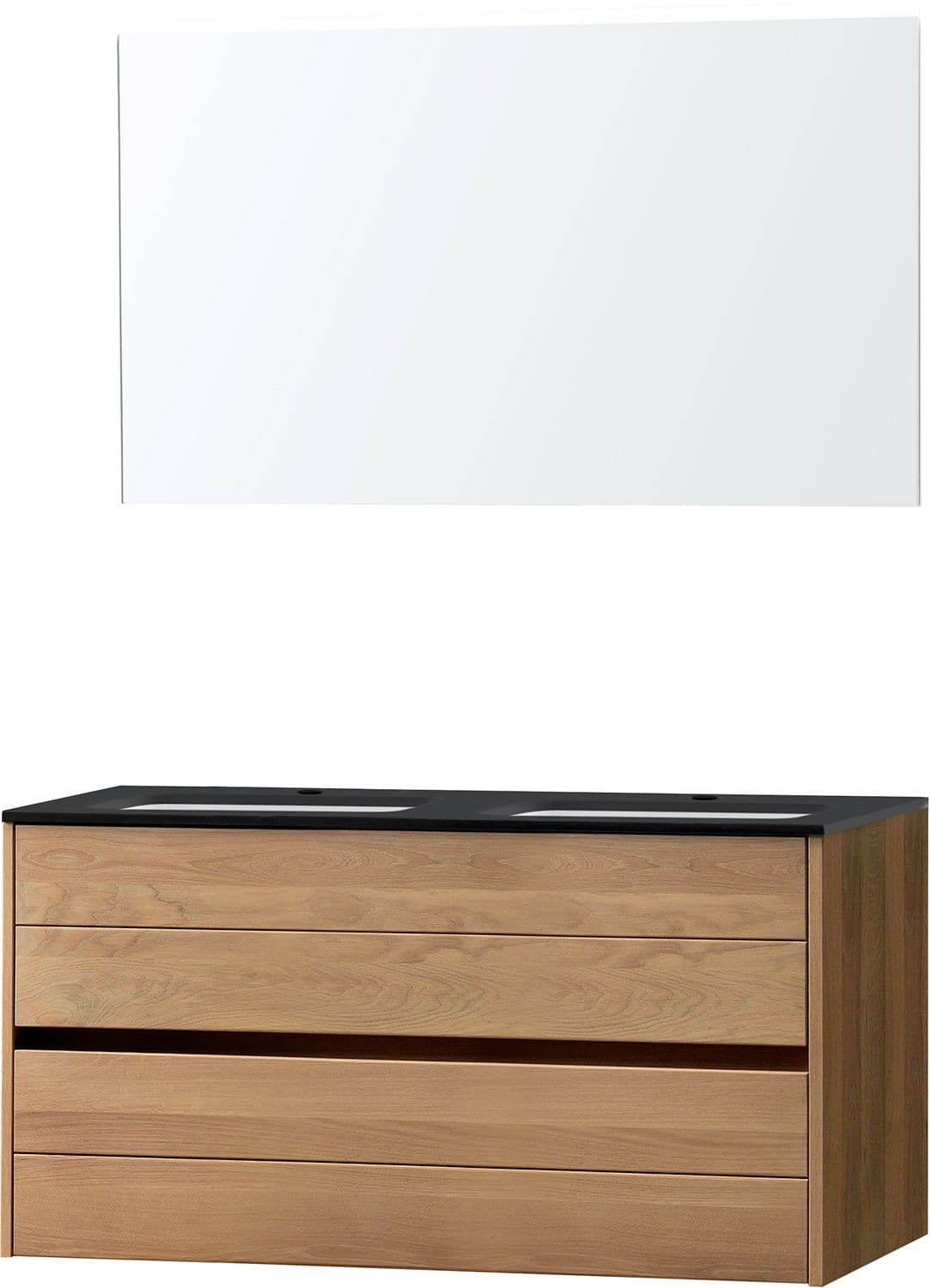 MEUBLE MOLTO CHENE MASSIF 120 BLEU BELGE MIROIR