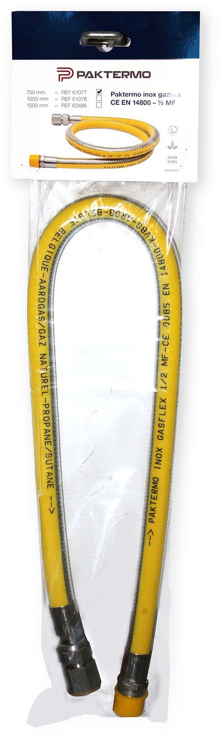 FLEXIBLE GAZ INOX MF +ECROU 3/4" 75CM