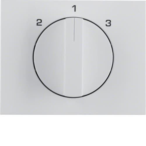 Enjoliveur avec bouton rotatif pour interrupteur 3 paliers sans position 0 K.1 Blanc polaire, bril