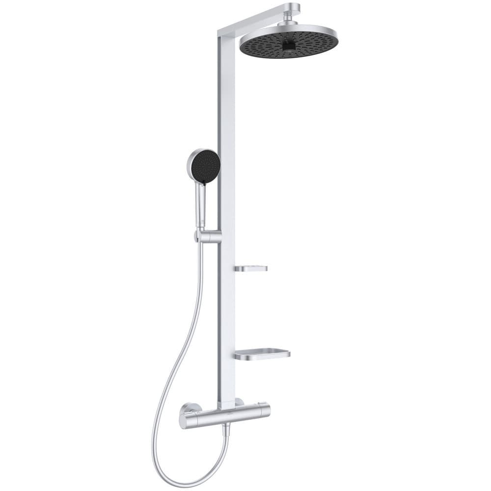 Ideal Standard Alu+ systeme de douche thermostatique argent brossé