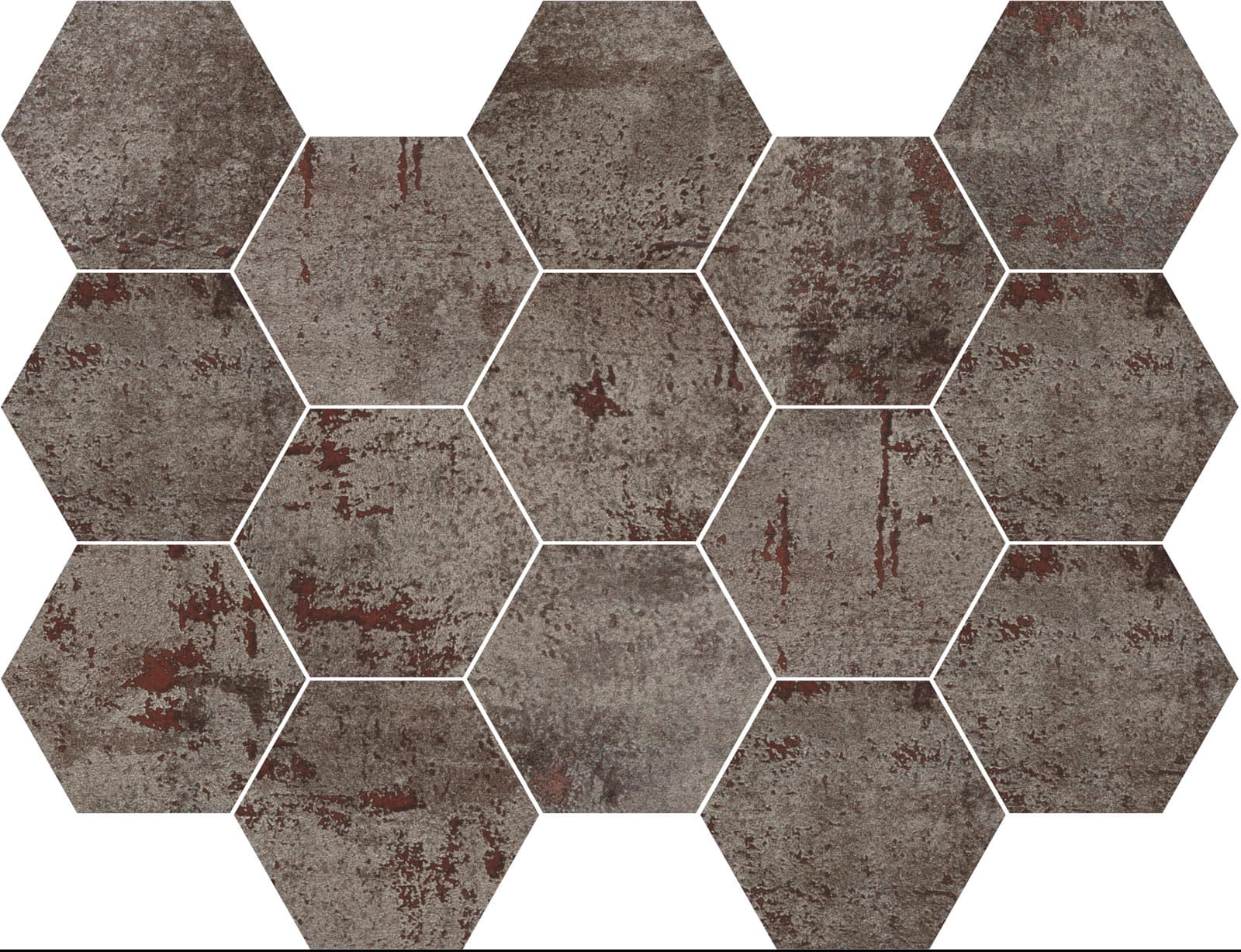 MOSAICO HEX. METAL STEEL 32,5X22,5