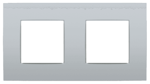 Plaque de recouvrement double avec un entraxe de 71 mm, couleur Niko Intense sterling coated