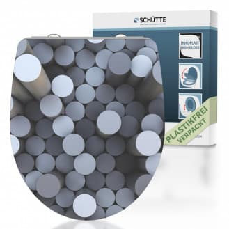 82593 abattant WC en Duroplast HG ROUND DIPS, avec frein de chute et déclipsable