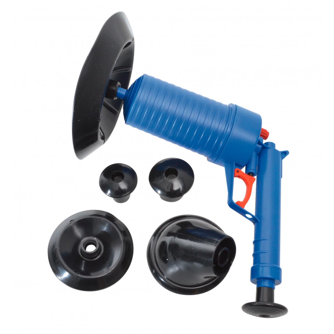 99907370 Air comprimé-pompe de nettoyage, noir/blue, avec diverses pièces jointes