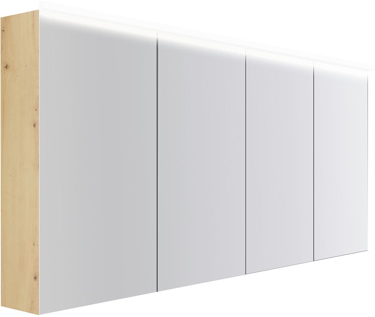 ARMOIRE TOILETTE COFFEE 4 PORTES 1800MM 4250K CHENE DECOR URBAN