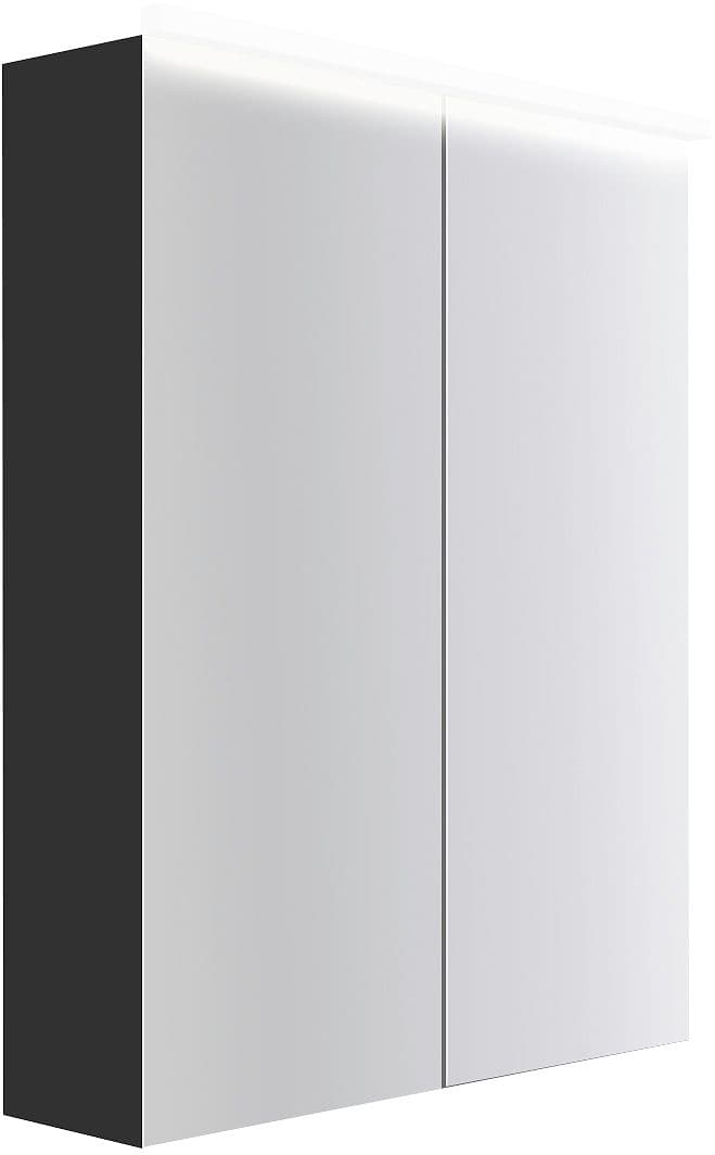 ARMOIRE TOILETTE COFFEE 2 PORTES 600MM 4250K GRAPHITE DOUX MAT