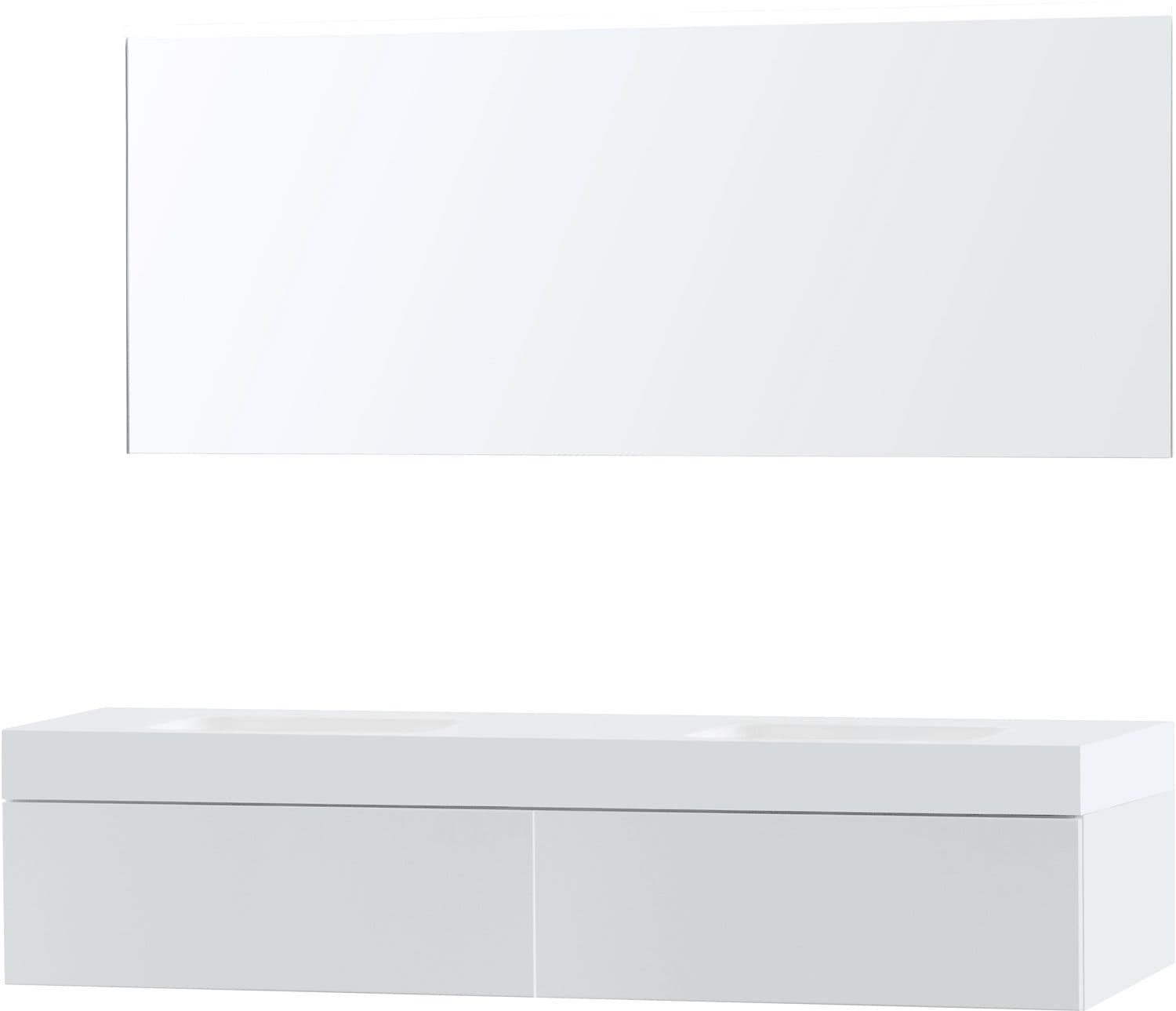 MEUBLE PURO DUO BLANC 180 1 TIROIR SOLID PURO MIROIR
