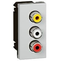 Prise 3 RCA Alu Mosaic