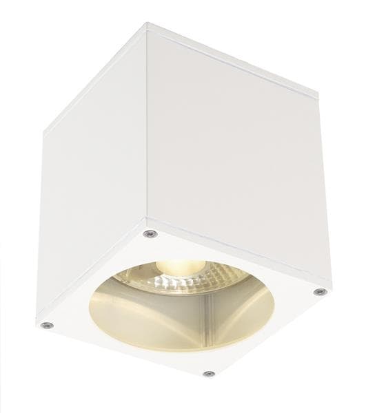Big Theo Out plafonnier, carré , Blanc, Es111, maximum 75W
