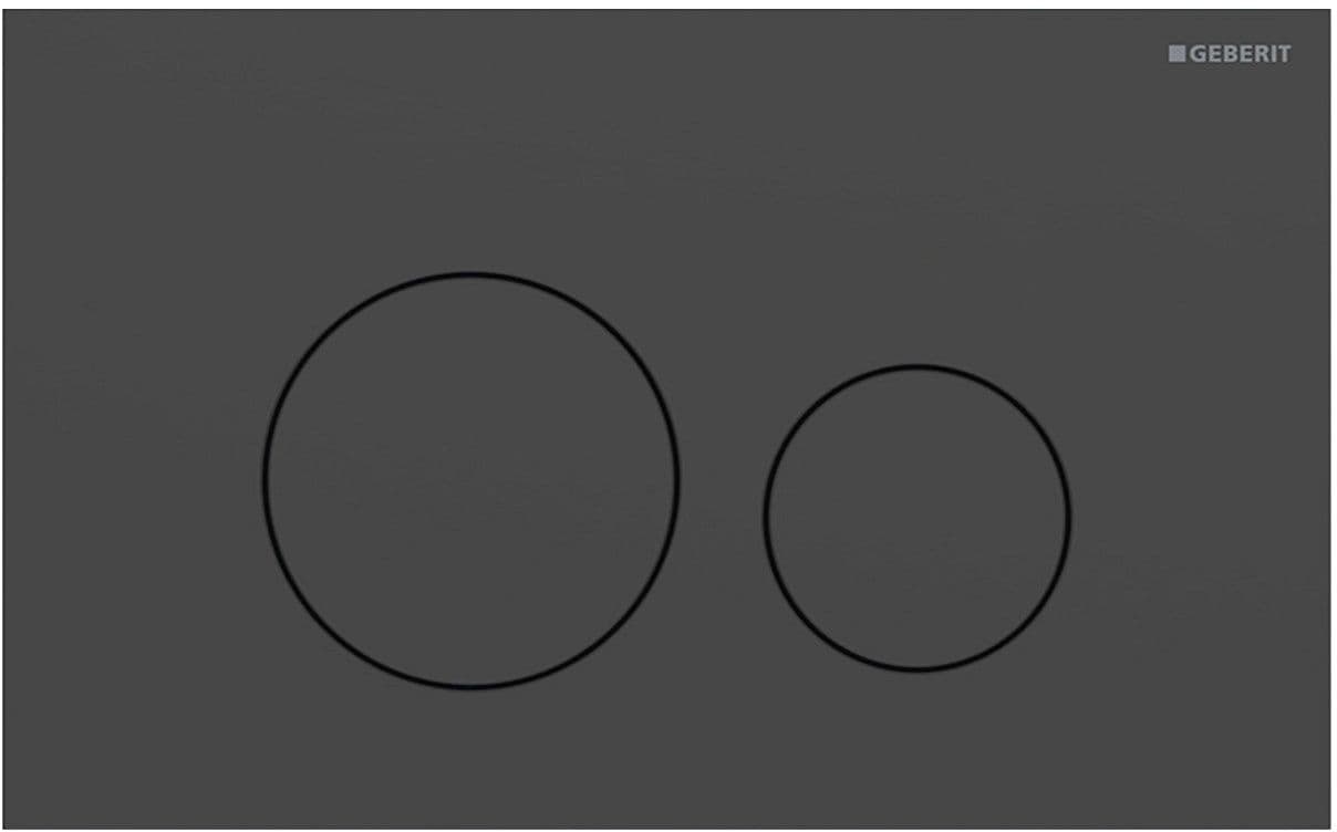 PLAQUE DE COMMANDE 2 TOUCHES SIGMA40 ROND GEBERIT NOIR MAT