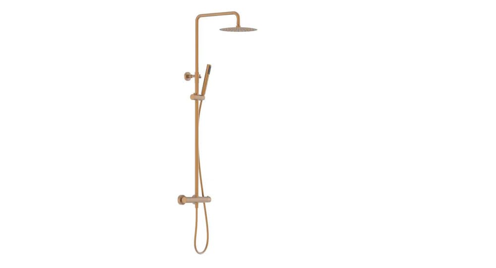 GO Van Marcke Verona système de douche thermostatique or rose brossé