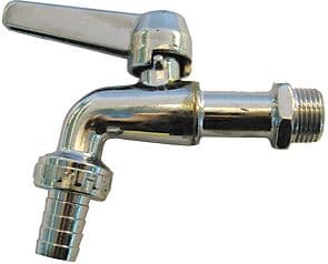 ROBINET A BILLE DOUBLE SERVICE EKOLUX 1/2" CHROME