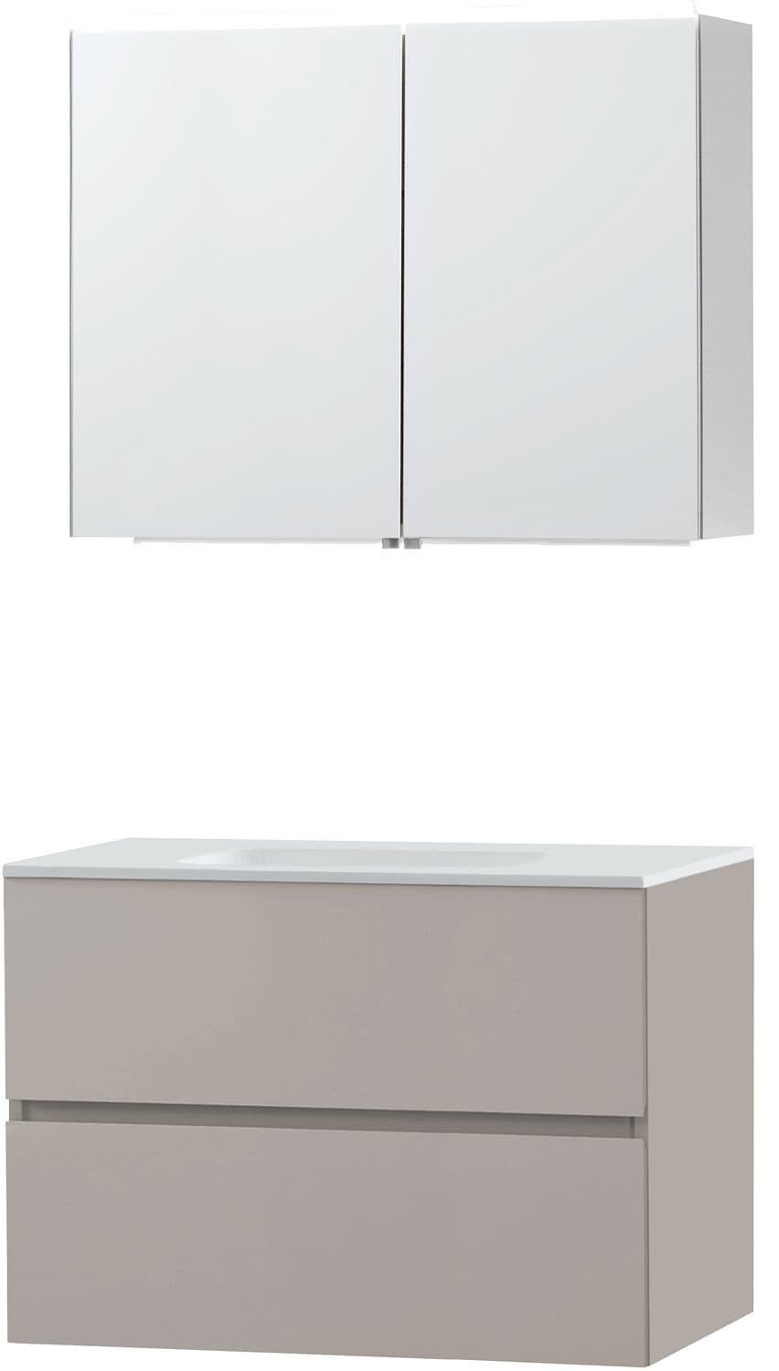 MEUBLE MOLTO POUDRE GRIS 90 SOLID ARMOIRE TOILETTE