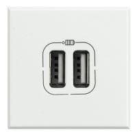 Axolute alimentation 2 x usb 1500mA 2 modules Blanc