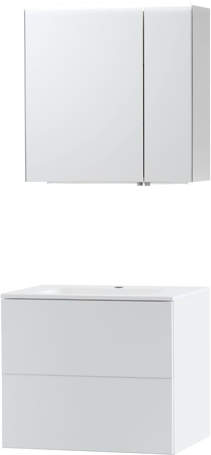 MEUBLE PURO SOLO BLANC 70 MARBRE SYNTHETIQUE ARMOIRE TOILLETTE