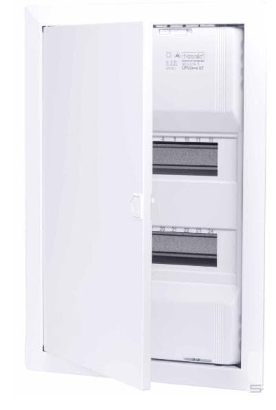 F-Tronic coffret à encastrer - 2 rangées - 24 + 4 modules avec porte métallique