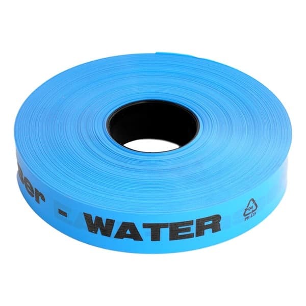 Ruban avertisseur 0,15mm x 40mm x 250m Bleu / Noir 'Eau'