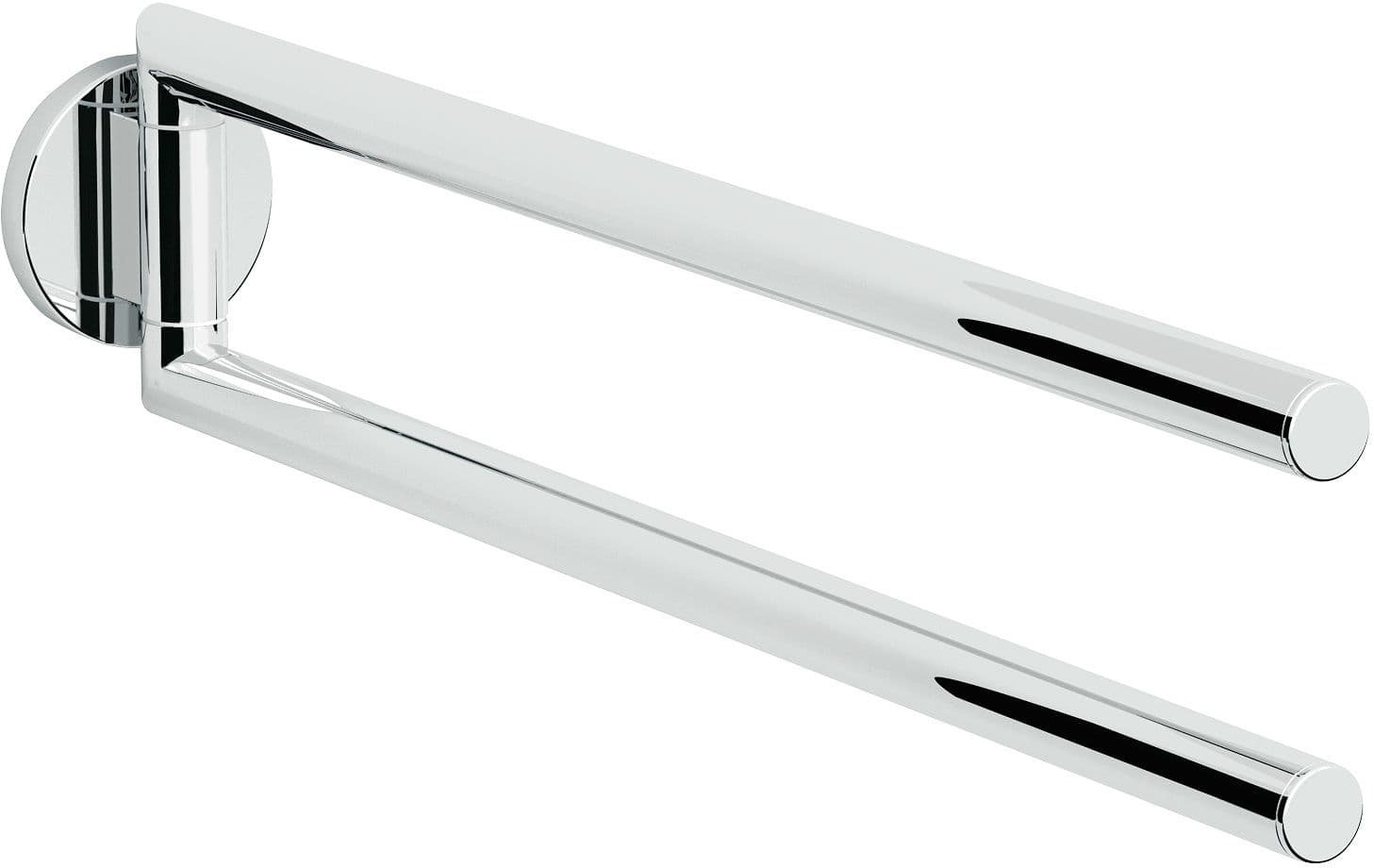 SECHE-SERVIETTE 2 BARRES MOBILES HOLD O(N) 40CM CHROME