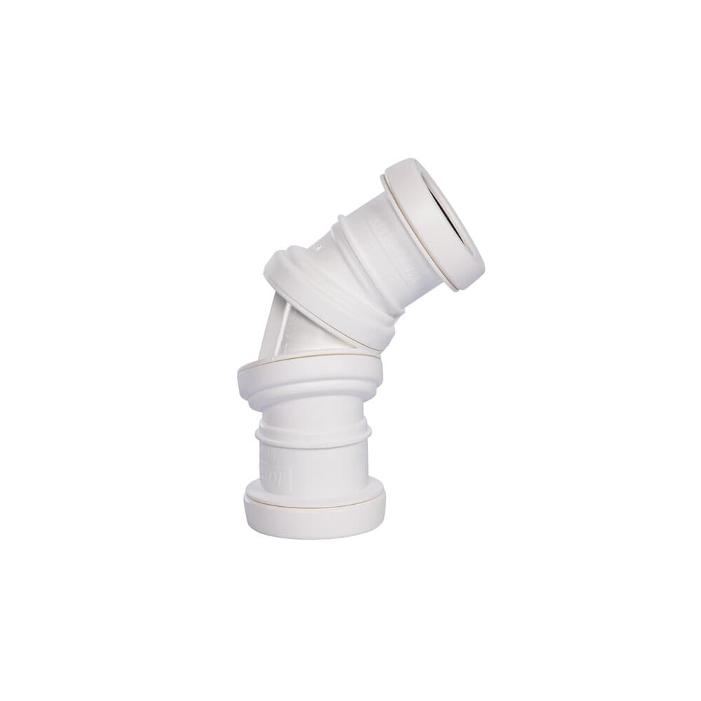 Pipelife coude amovible PP blanc MF D 50 mm