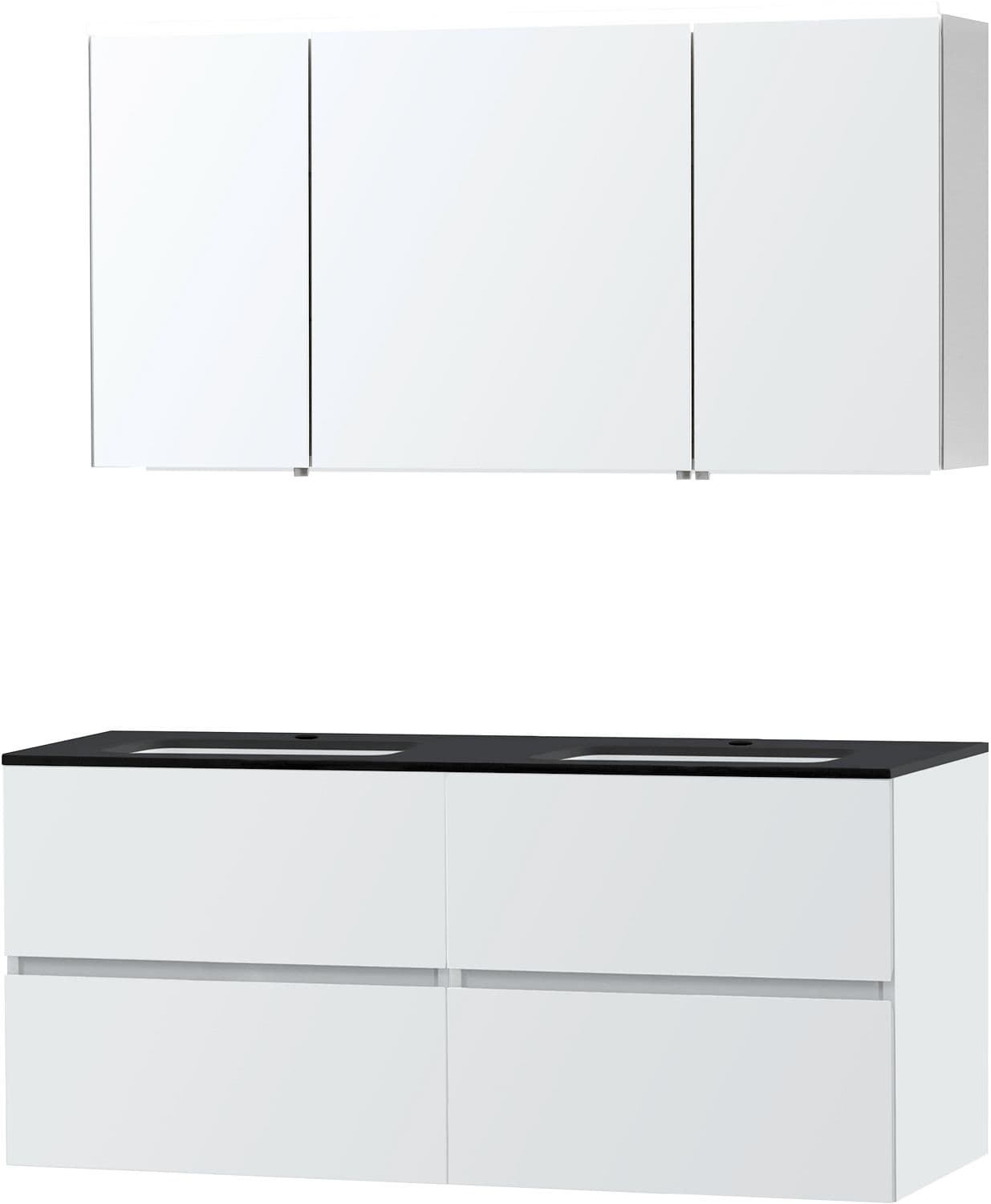 MEUBLE MOLTO POUDRE BLANC 140 BLEU BELGE ARMOIRE TOILETTE