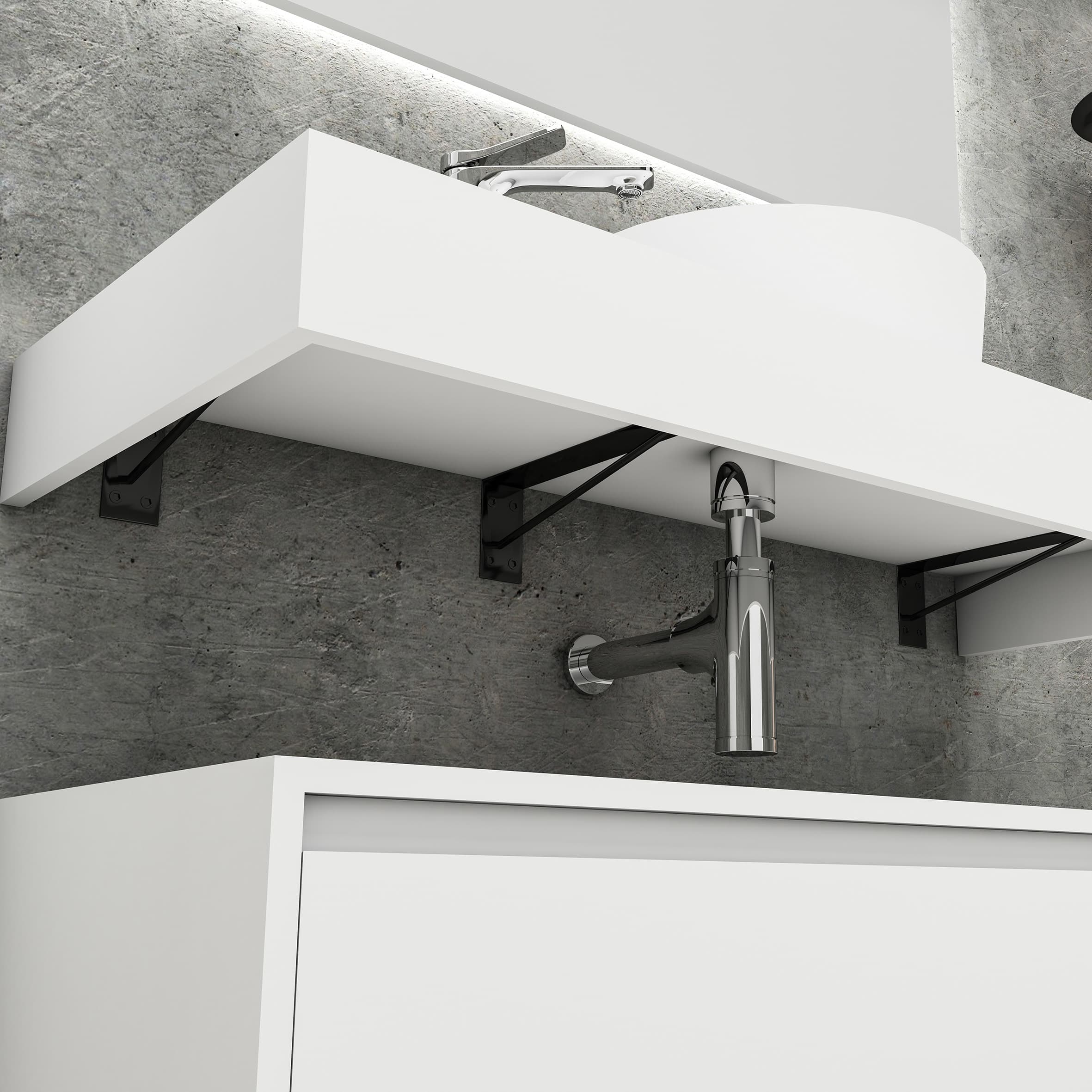 ALONI LINA MEUBLE SOUS-PLAN (120CM) - BLANC MAT