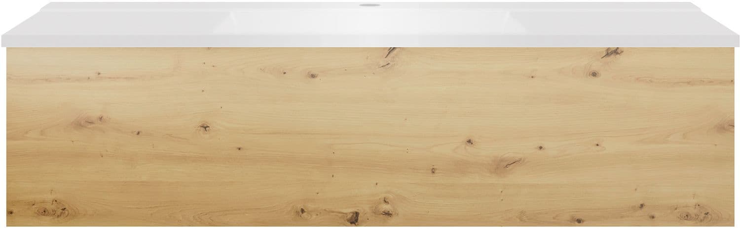 SOUS MEUBLE COFFEE 1 TIROIR 120 CHENE DECOR URBAN+LAVABO BLANC