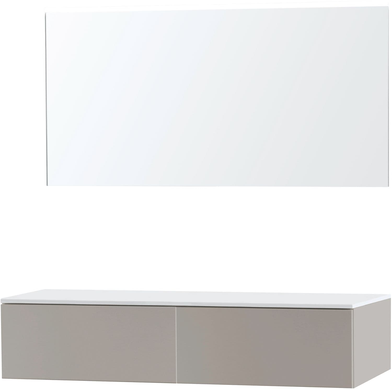 MEUBLE PURO DUO GRIS 140 1 TIROIR SOLID A POSER MIROIR