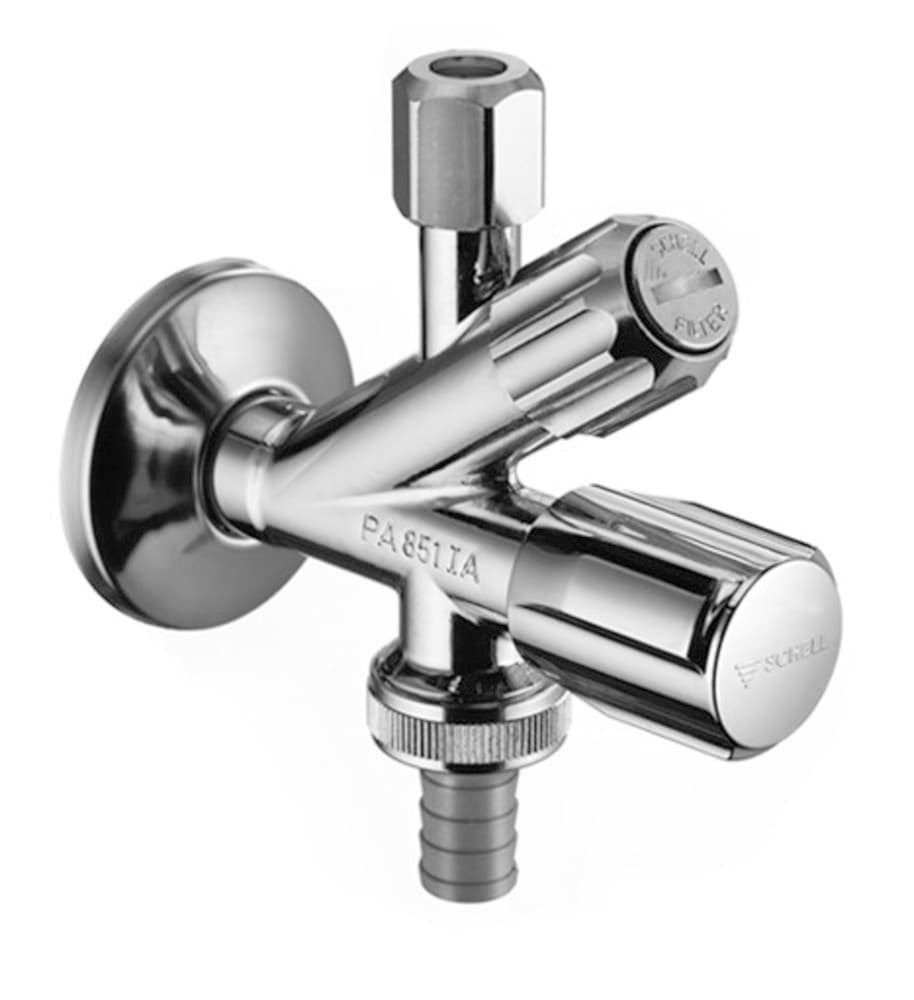 Schell robinet d'équerre combiné avec filtre 1/2"