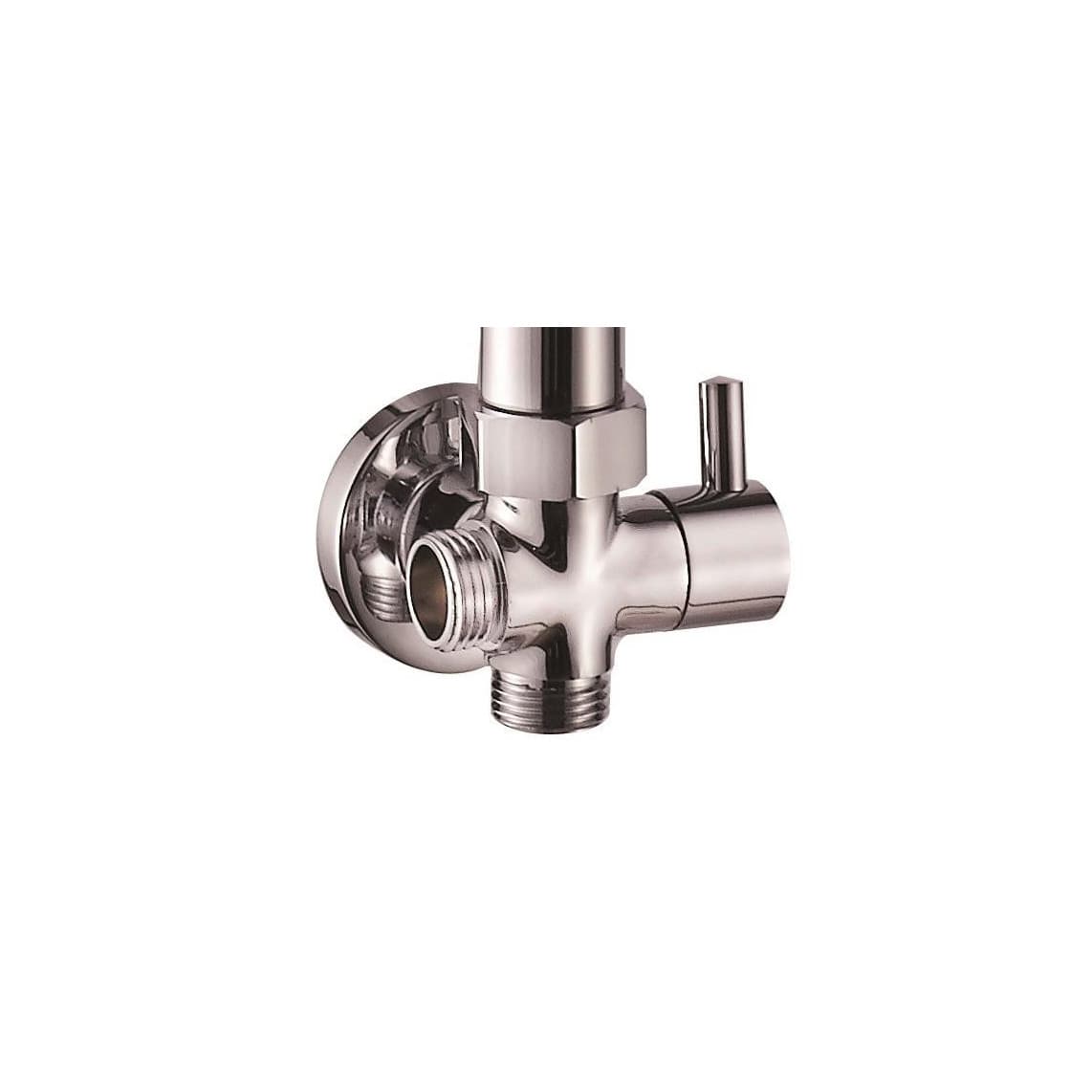 01024 Valve directionnelle, chromée, incl. montage mural et connecteur, par ex. pour 69401