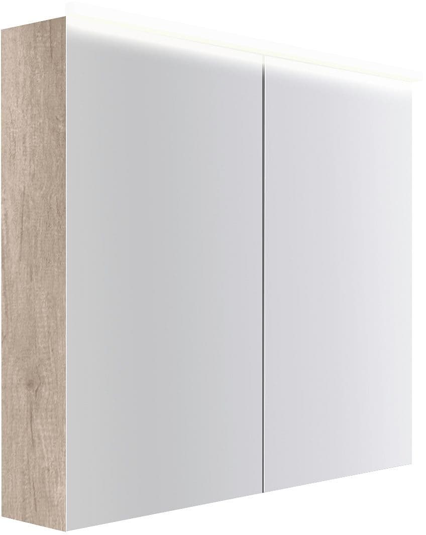 ARMOIRE TOILETTE COFFEE 2 PORTES 900MM 4250K CHENE DECOR FLANELLE