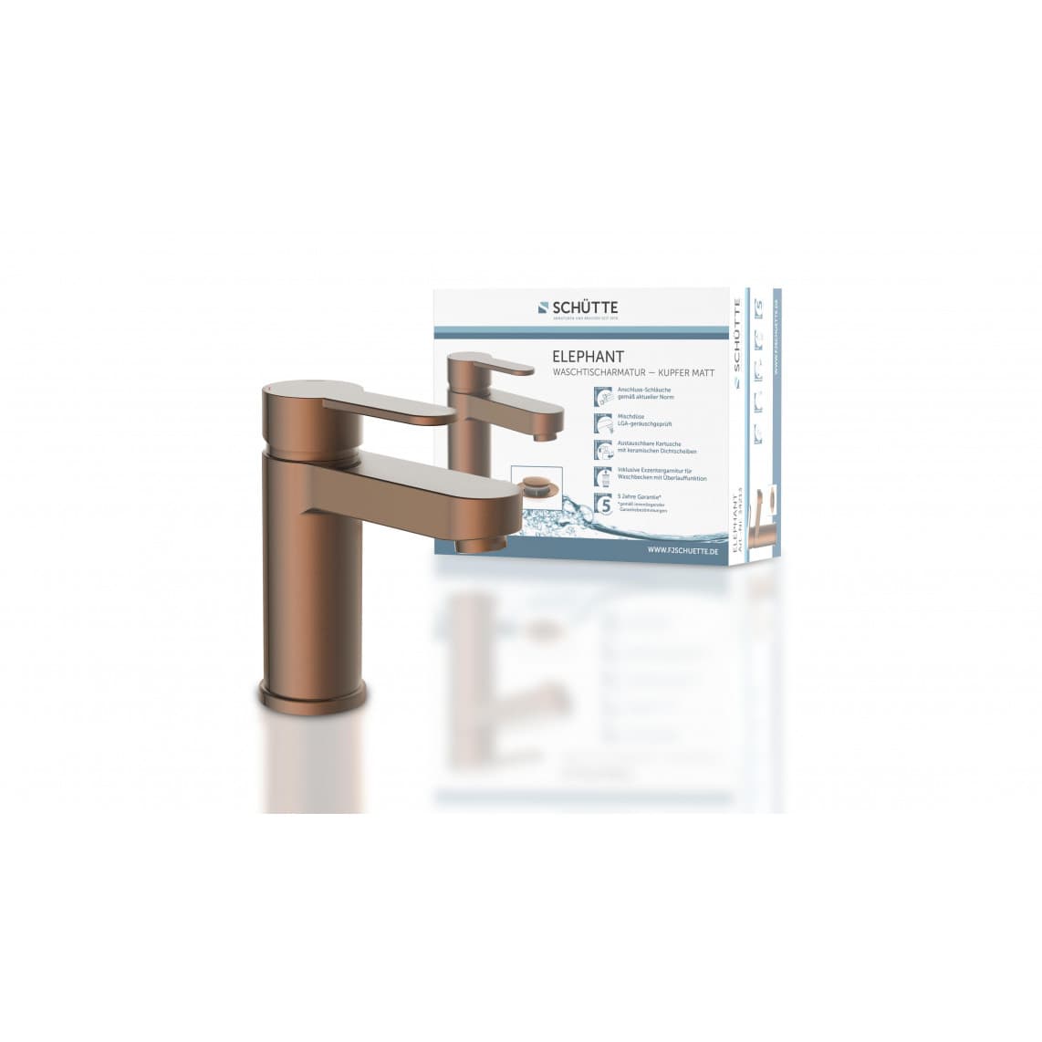 34213 ELEPHANT Mitigeur lavabo, cuivre mat