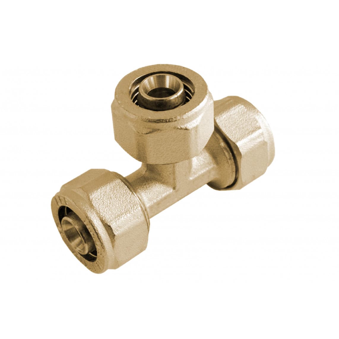 988911555 LT Té de réduction, vierge, 20 mm x 20 mm x 16 mm, raccord à serrer pour tube multicouche