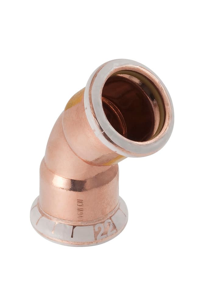 Geberit Mapress raccord sertir cuivre pour gaz coude 45° FF 35