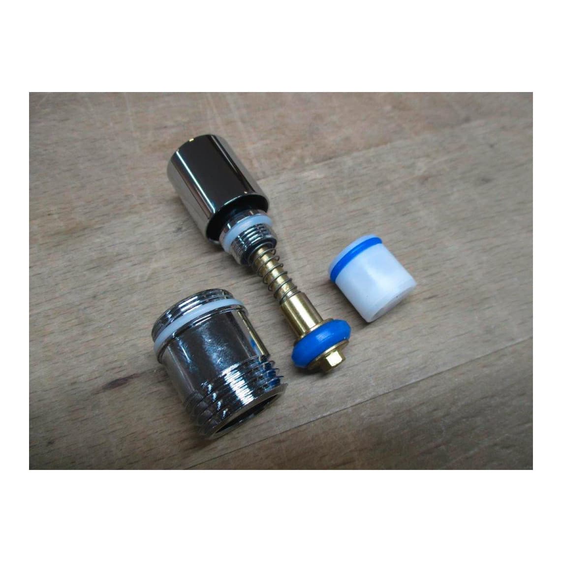01738 Robinet inverseur en plusieurs parties, chromé, automatique, avec bouton, par ex. pour 26130