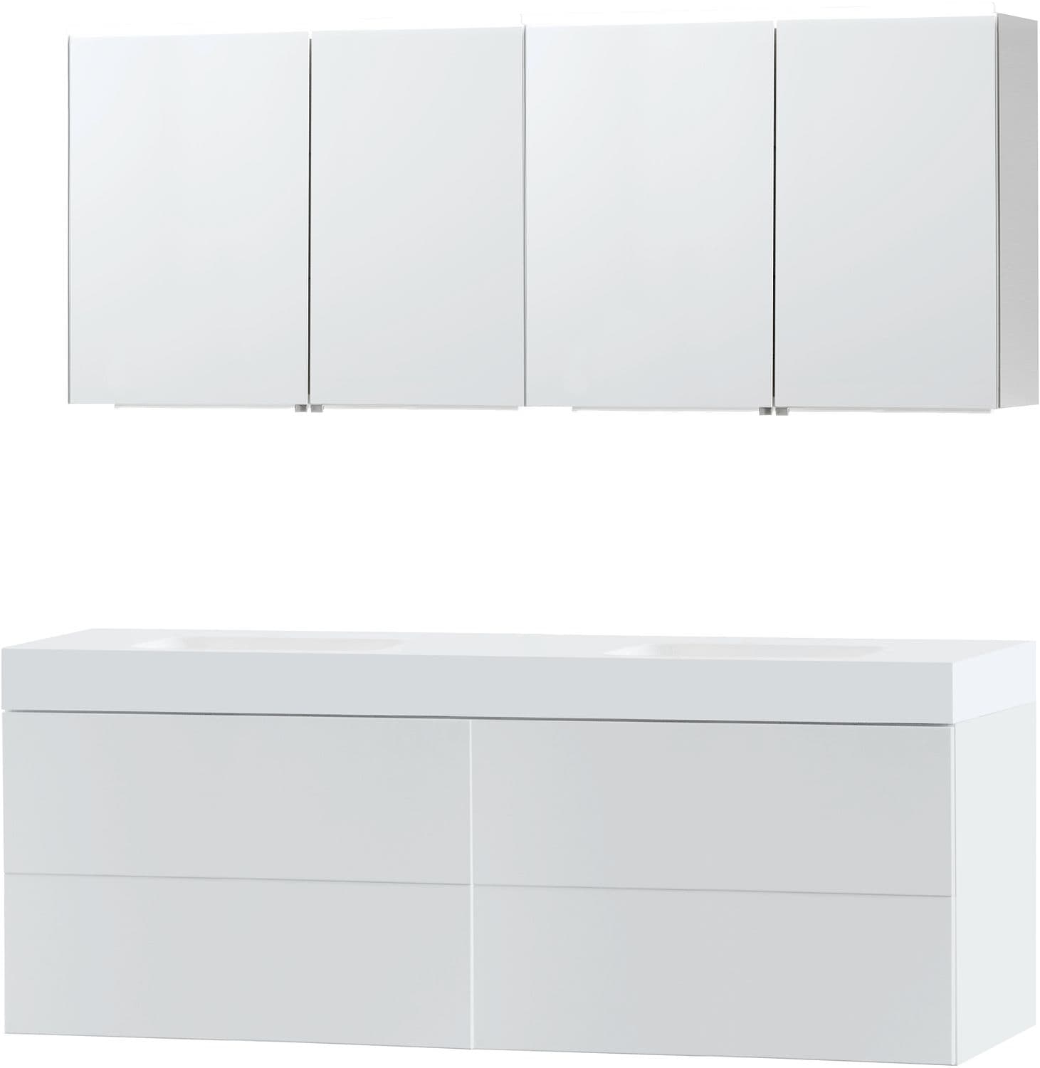 MEUBLE PURO DUO BLANC 180 SOLID PURO ARMOIRE TOILLETTE