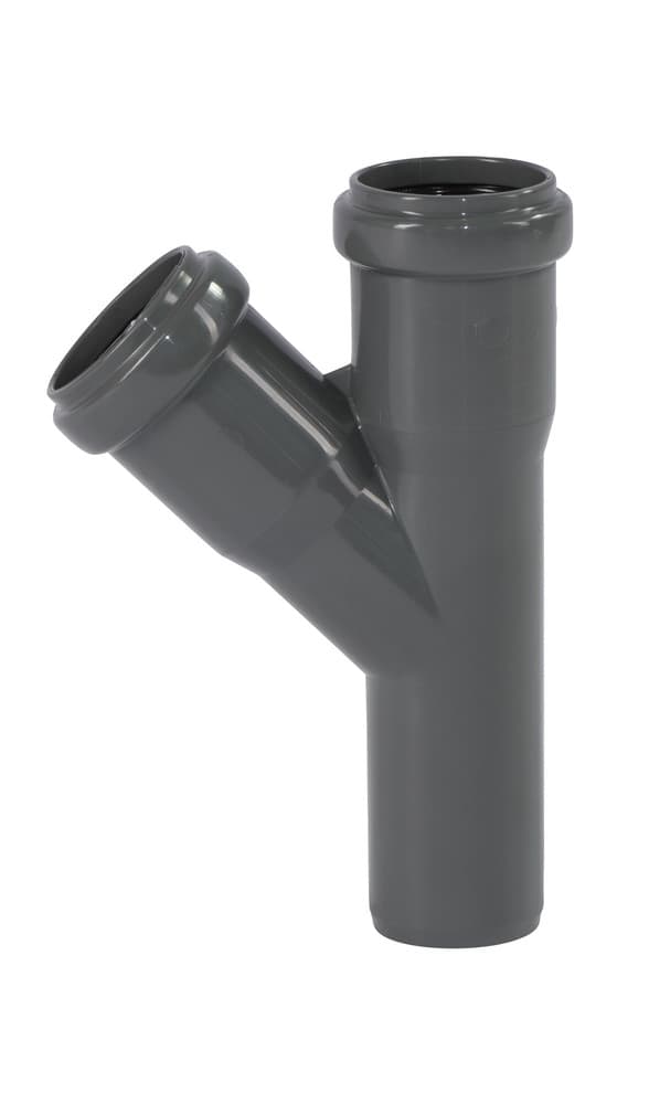 Ostendorf Kunststoffe HT-Safe EA té-réduit 45° polypropylène D 110/50 mm gris