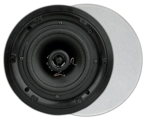 Fl501, Flat, haut-parleur encastrable 2 voies, rond, 70W, Blanc (2 pièces)
