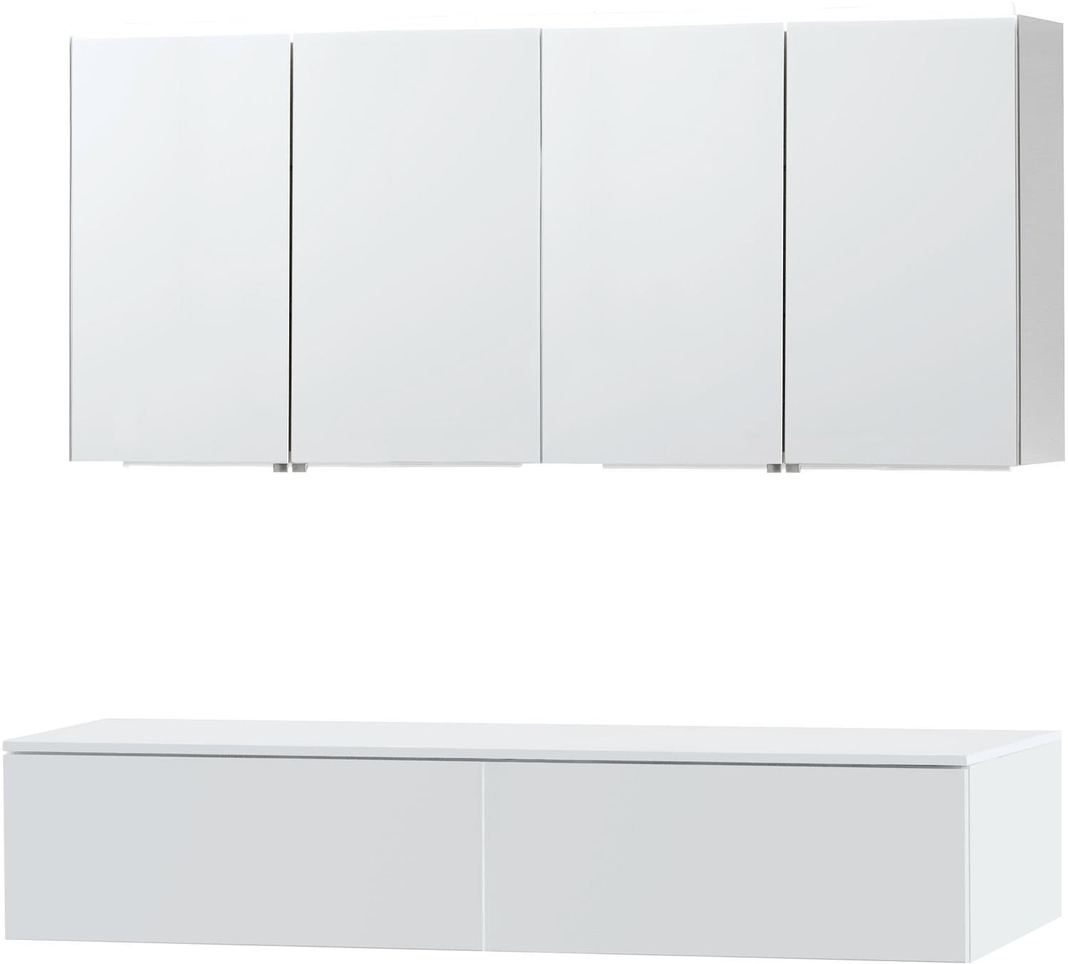 MEUBLE PURO DUO BLANC 160 1 TIROIR SOLID A POSER ARMOIRE TOILETTE