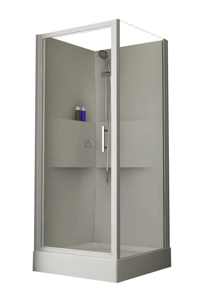 intro Lilou Basis cabine douche en polystyrène 4mm brillant porte pivotante