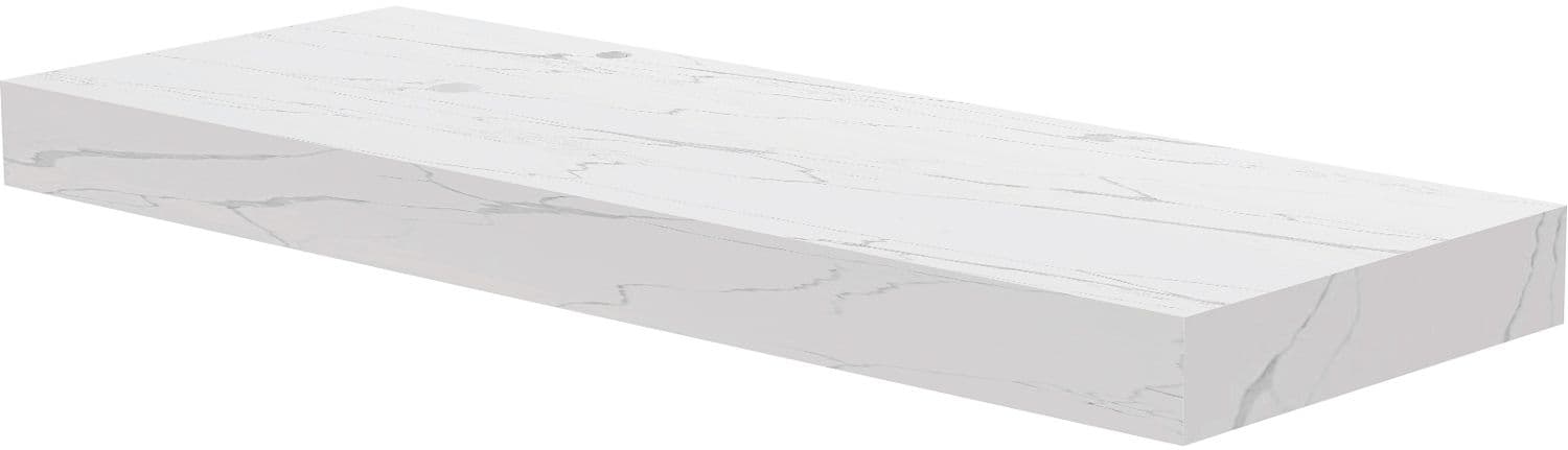 TABLET MARBRE CERAMIQUE PURO L140 H10 1VIDAGE/TROU ROBINET GAUCHE WHITE CALACATTA