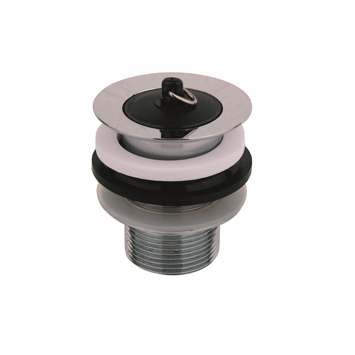 988070255 Soupape à tige, chromé, 1 1/4" x 60 mm, avec bouchon