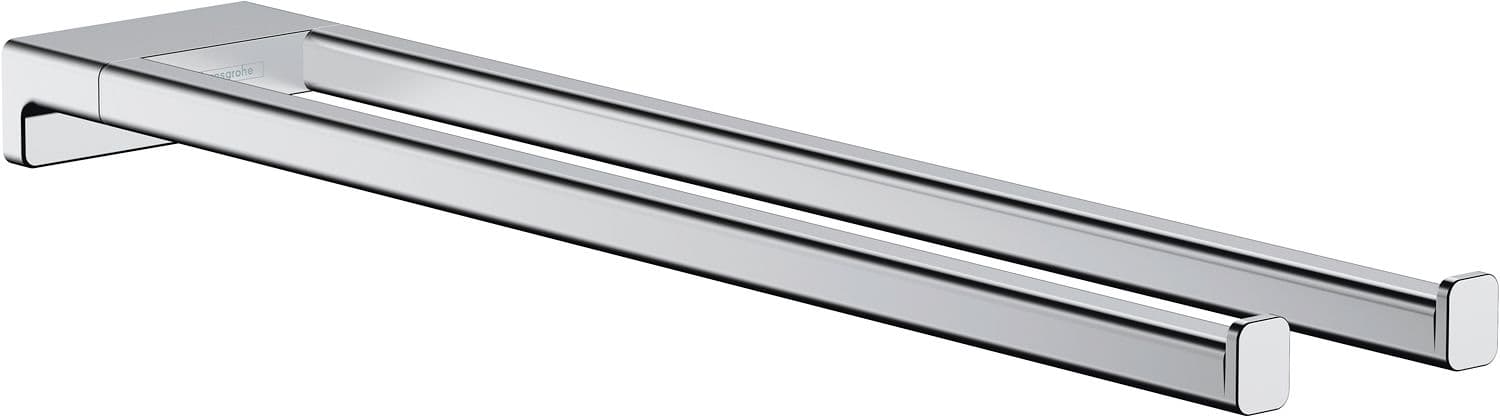 SECHE-SERVIETTE 2 BARRES ADDSTORIS MURAL HANSGROHE CHROME