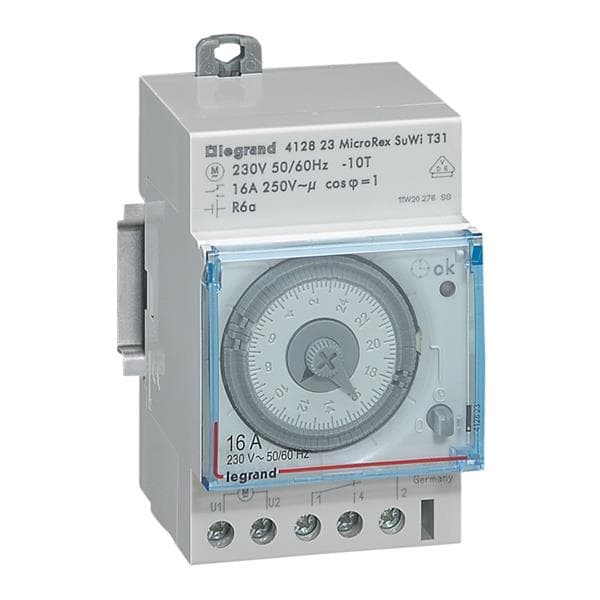Interrupteur horaire journalier 3 modules 1s 16A - 250V - automatique
