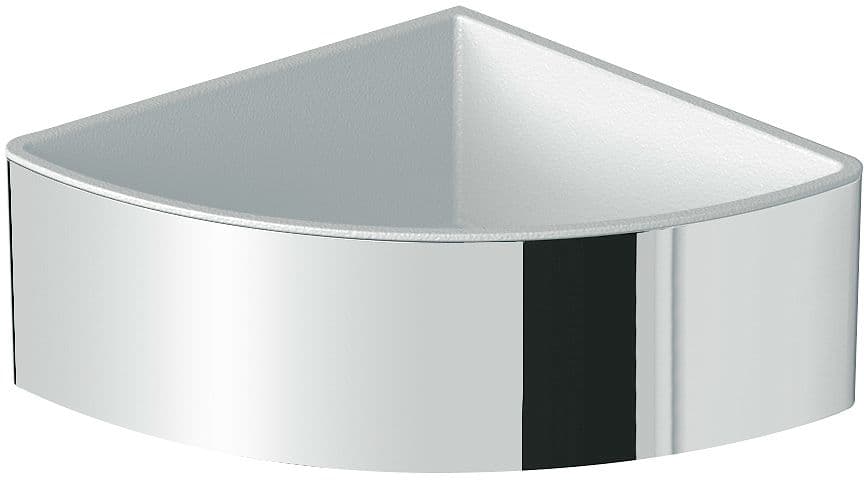 PORTE-BOUTEILLE/EPONGE EQUERRE DESIGN PASPARTOE 16X17X7 BLANC-CHROME