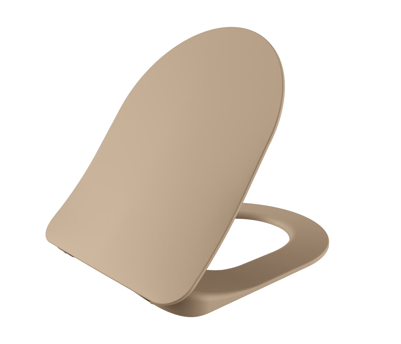 CREAVIT DUCK ABATTANT WC - MODÈLE D - DESIGN FIN - FREIN DE CHUTE - DÉCLIPSABLE - DUROPLAST - CHARNIÈRES EN INOX - CAPPUCCINO MAT