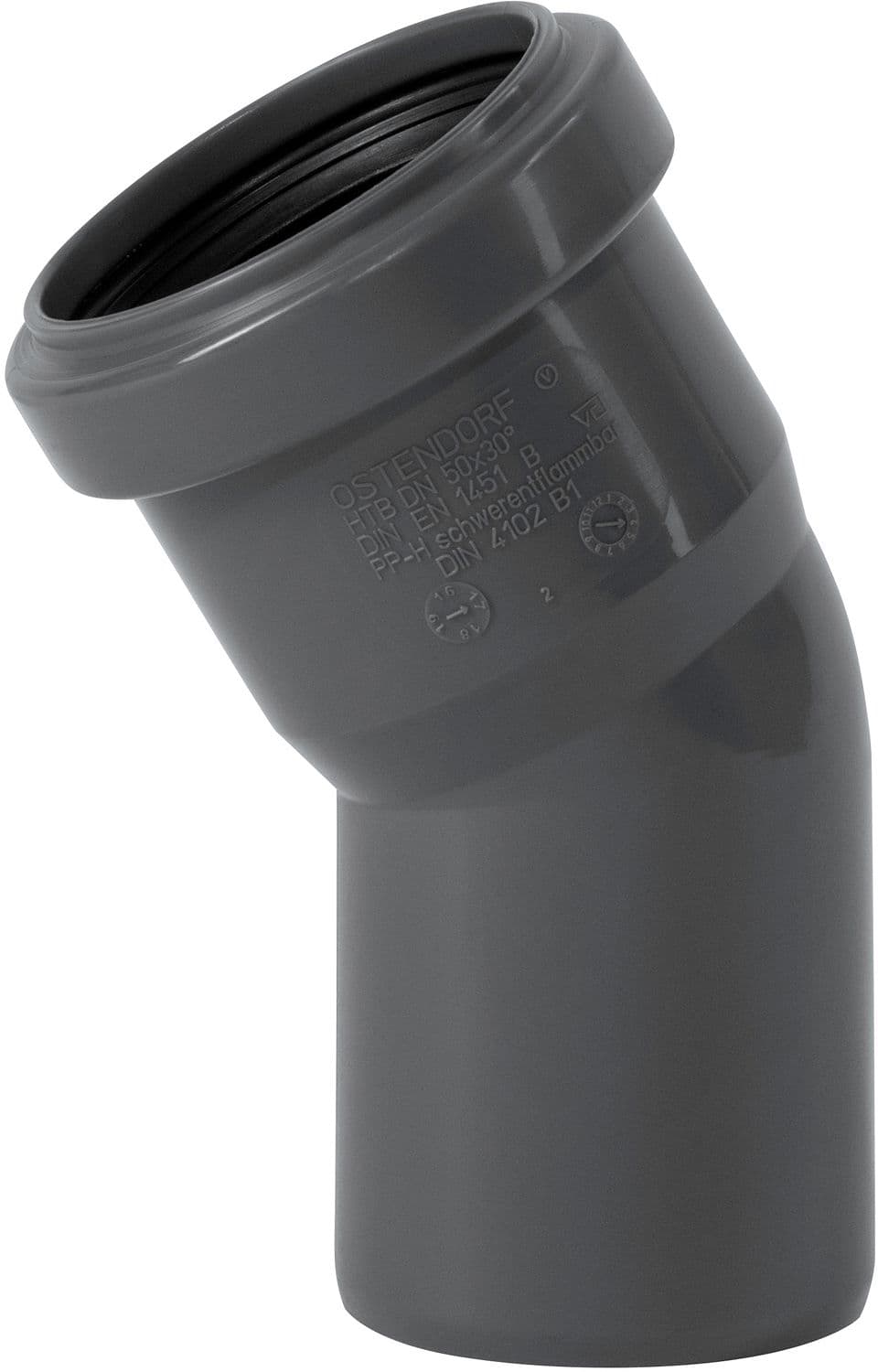 COUDE 30° MF 50MM PP HT-SAFE OSTENDORF