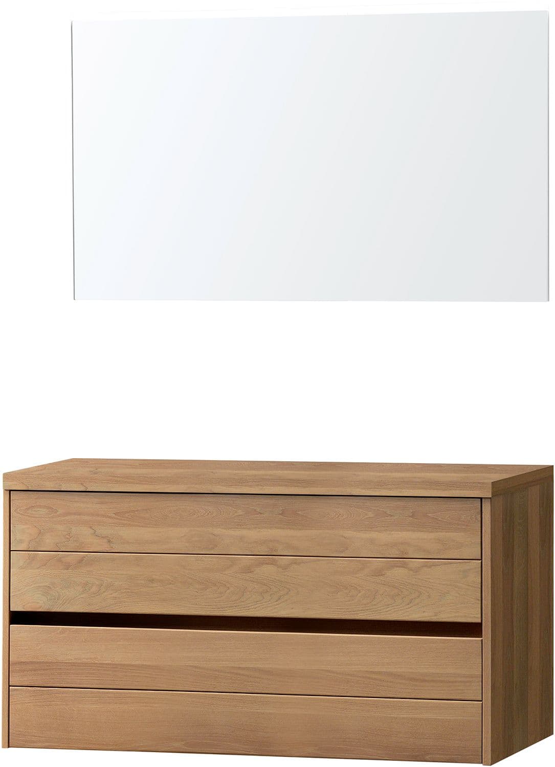 MEUBLE CHENE MASSIF 120CM POUR A POSER AVEC MIROIR