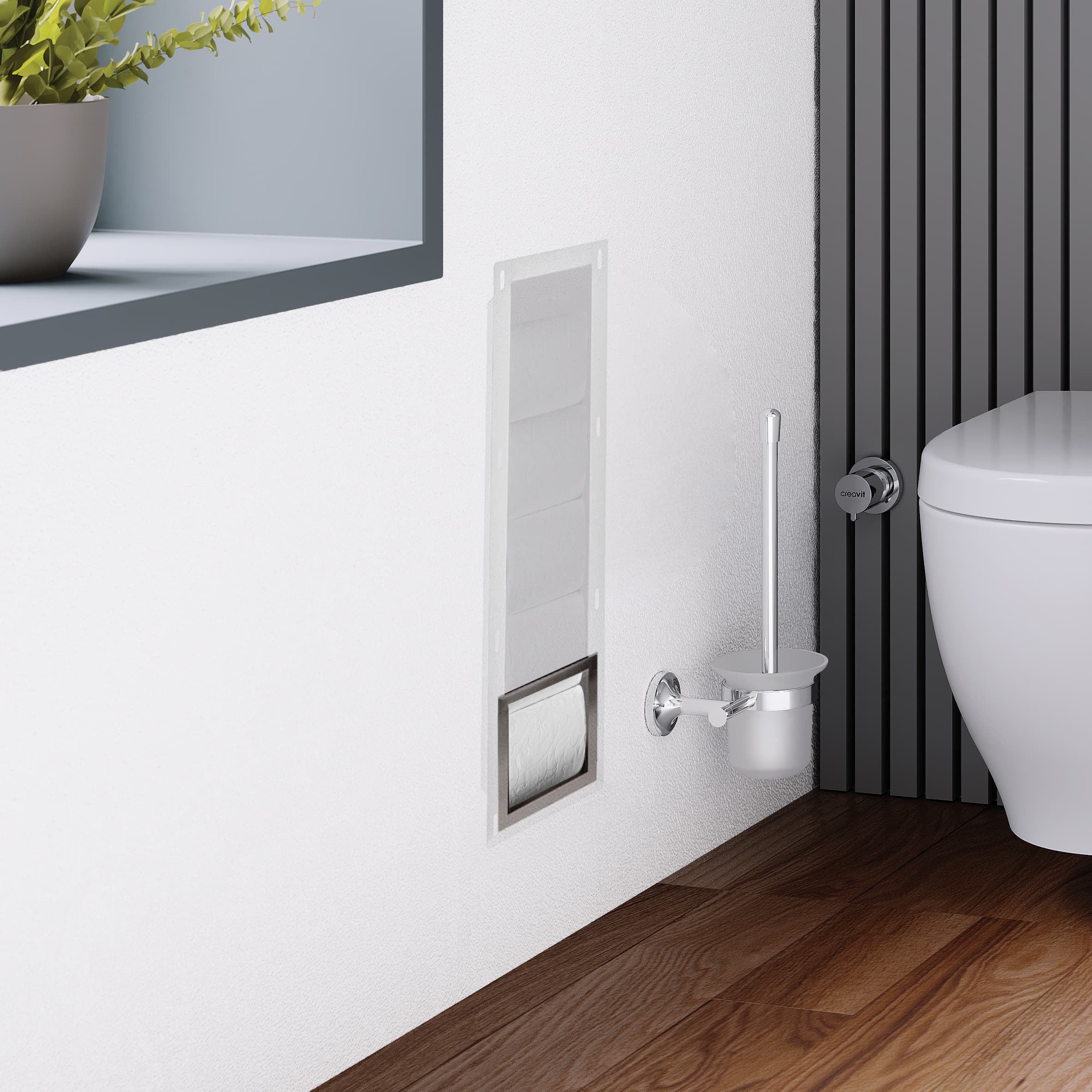 ALONI INSERT SÉPARÉ POUR PORTE-ROULEAU DE RÉSERVE - ACIER INOXYDABLE