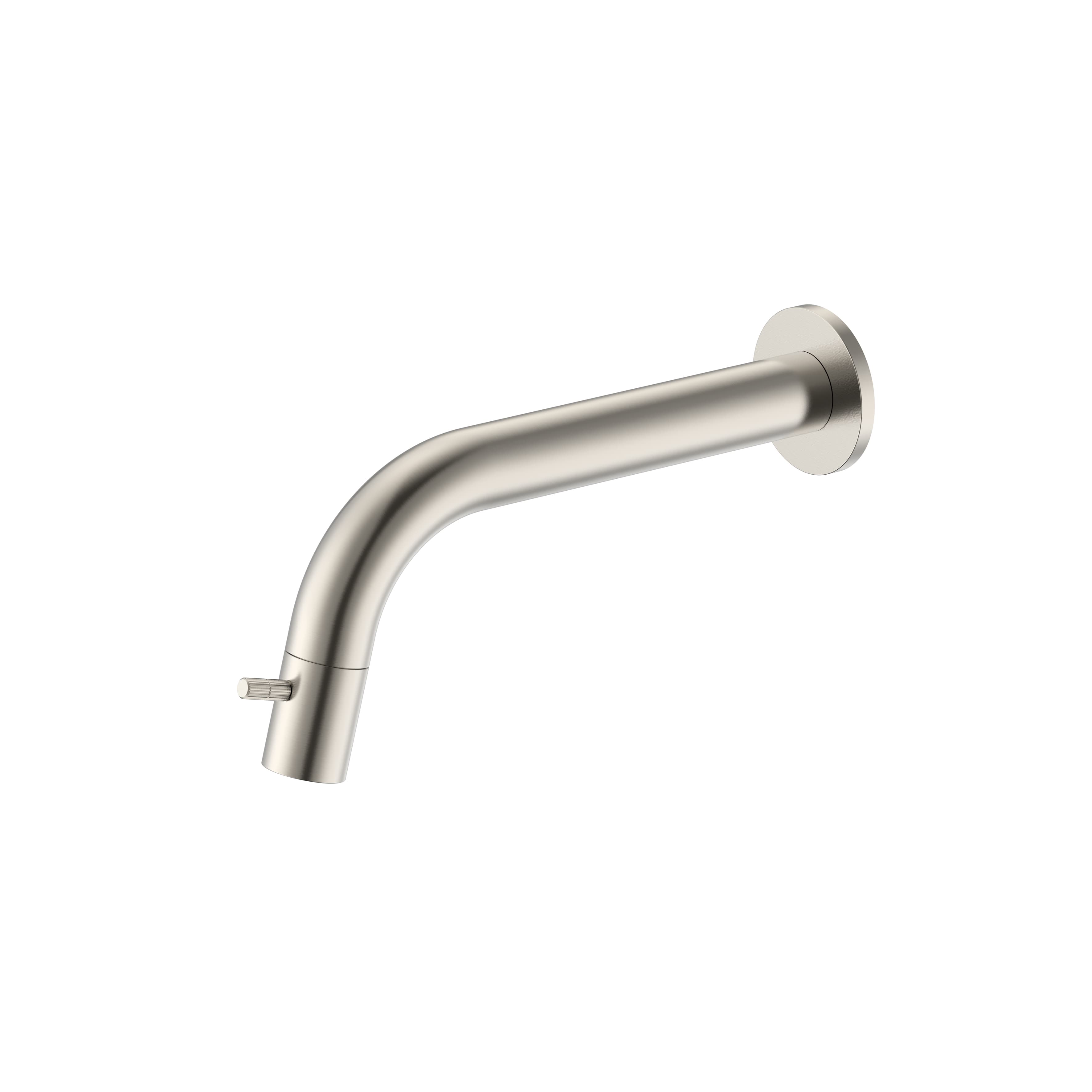 STRIA ROBINET EAU FROIDE – MONTAGE MURAL – RACCOURCISSABLE – BOUTON AVEC STRUCTURE STRIÉE RAFFINÉE – SANS BONDE – ACIER INOX BROSSÉ