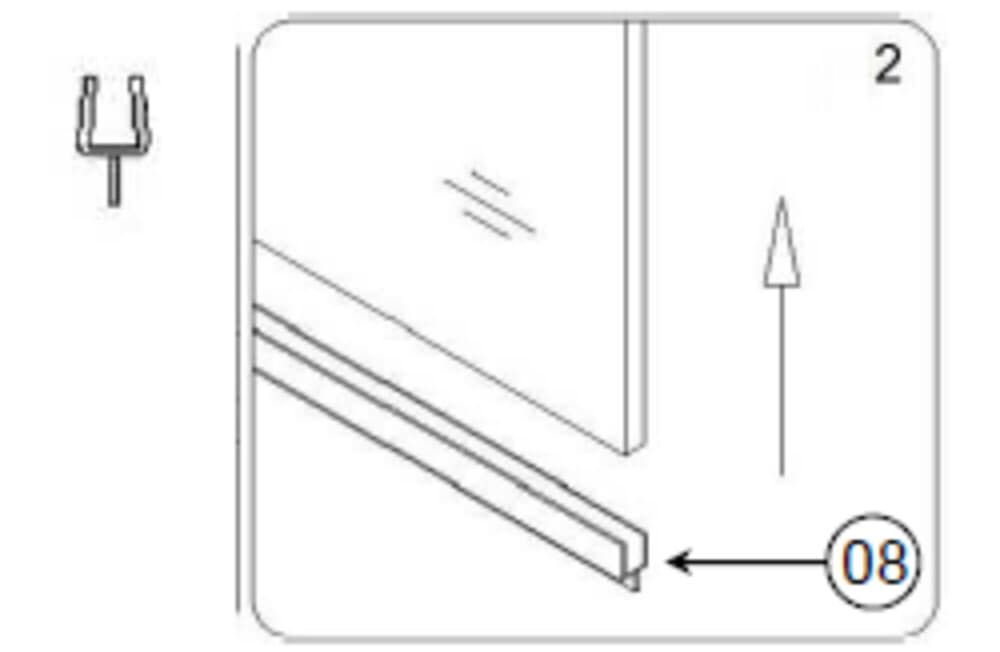Van Marcke Pina jointe dessous horizontal pour Pina Flexi 100cm